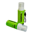 Careful Golf Bundle including Golf Care Kit fully assembled and 4oz refill bottle of 4-in-1 Premium Foaming Golf Cleaner laying on its side